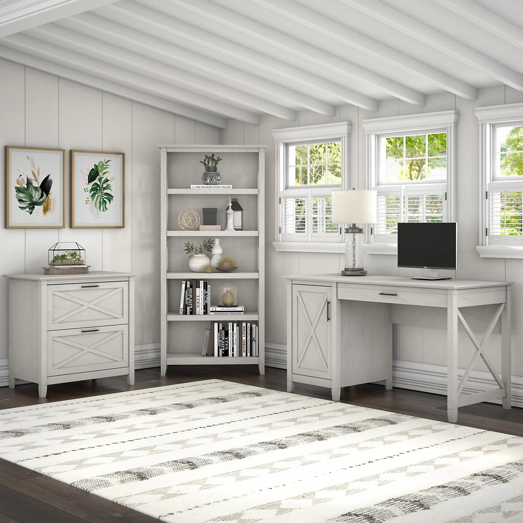 2 Drawer Linen White Oak Lateral File Cabinet B924