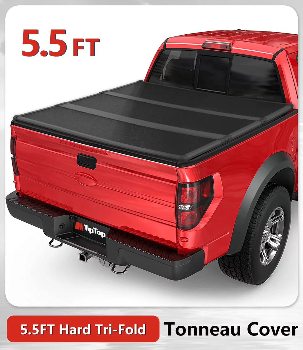 Tri-Fold Hard Tonneau Cover Truck Bed FRP On Top 5.5ft Bed P36755