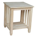 Unfinished Solid Wood End Table O2555
