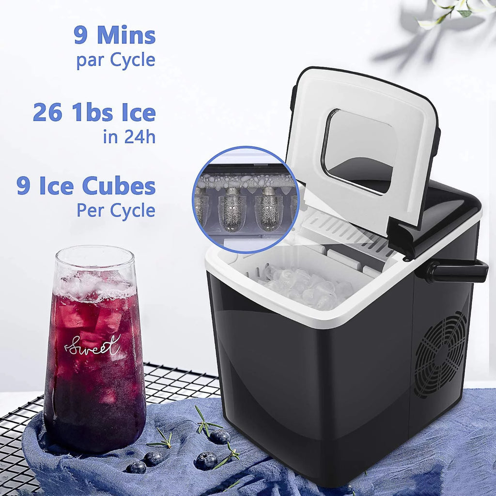Portable Ice Maker with 2 Optional Ice Cube Sizes G715