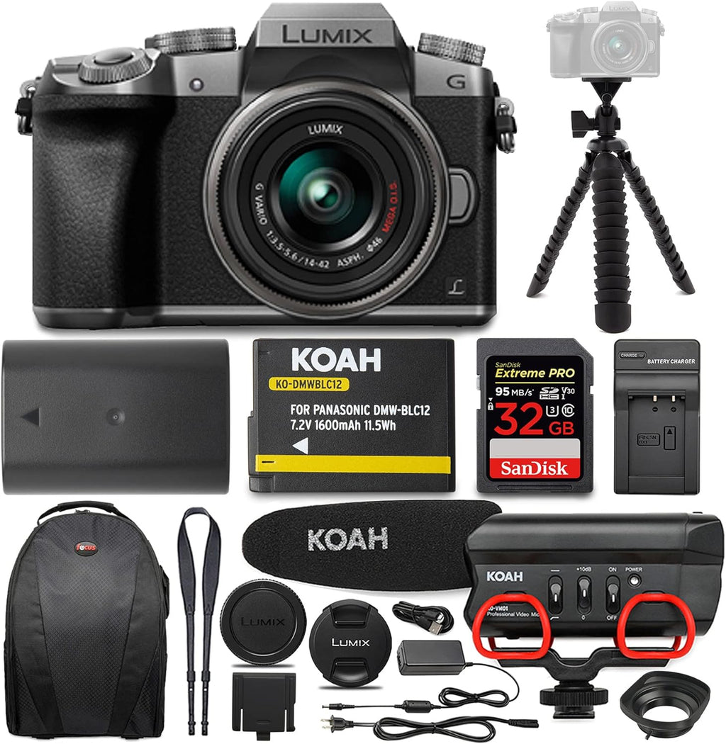 Digital Camera with 14-42mm Lens and Microphone Bundle P4085