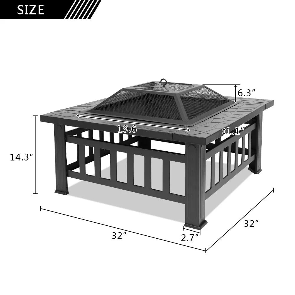 Wooden 32 Metal Fire Pit H947629