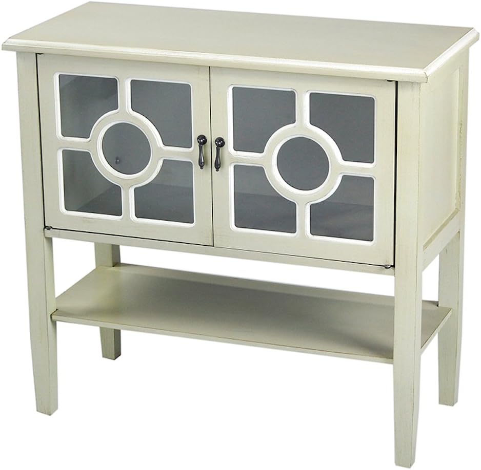 Black 2 Door Accent Console Cabinet with Bottom Shelf B726720