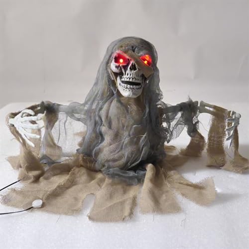 Animatronics Zombie Skeleton with Glowing Eyes and Sounds Z6042