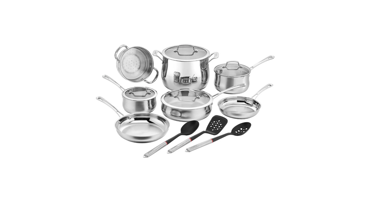 14-pc. Stainless Steel Cookware Set With Tools U251