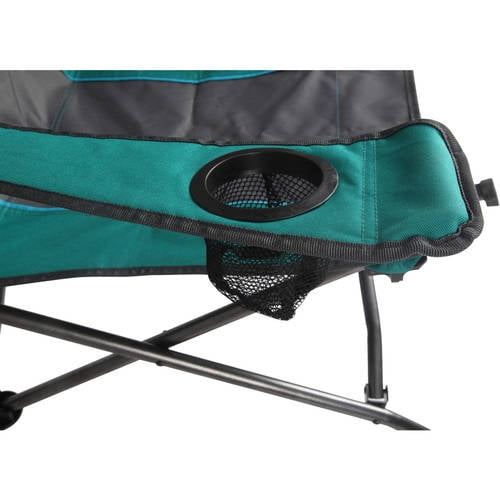 Green Foldable Camping Rocking Chair 300 lbs Capacity K455