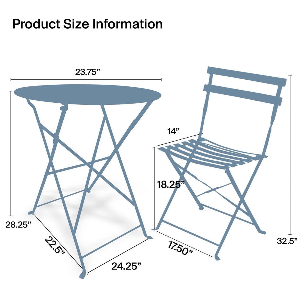 3 Piece Porch Furniture Set with Tea Table Blue E98872