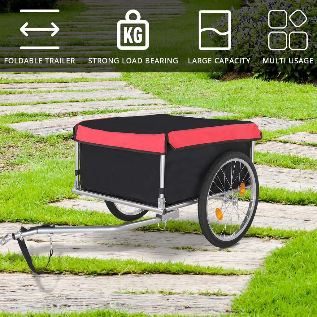 Foldable Bike Cargo Trailer with 20" Wheel & Universal Hitch I97597