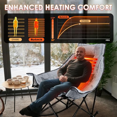 XL Oversized Heated Rocking Camping Chair R485