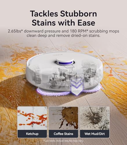 Robot Vacuum and Mop Combo, 8500Pa, Self-Emptying, Auto Mop Washing D1645