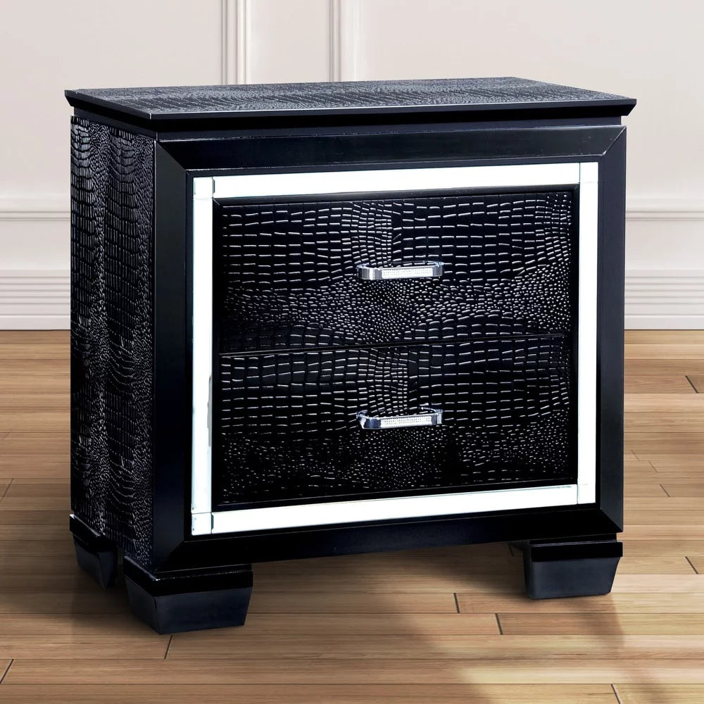Solid Wood 2-Drawer Nightstand G21900