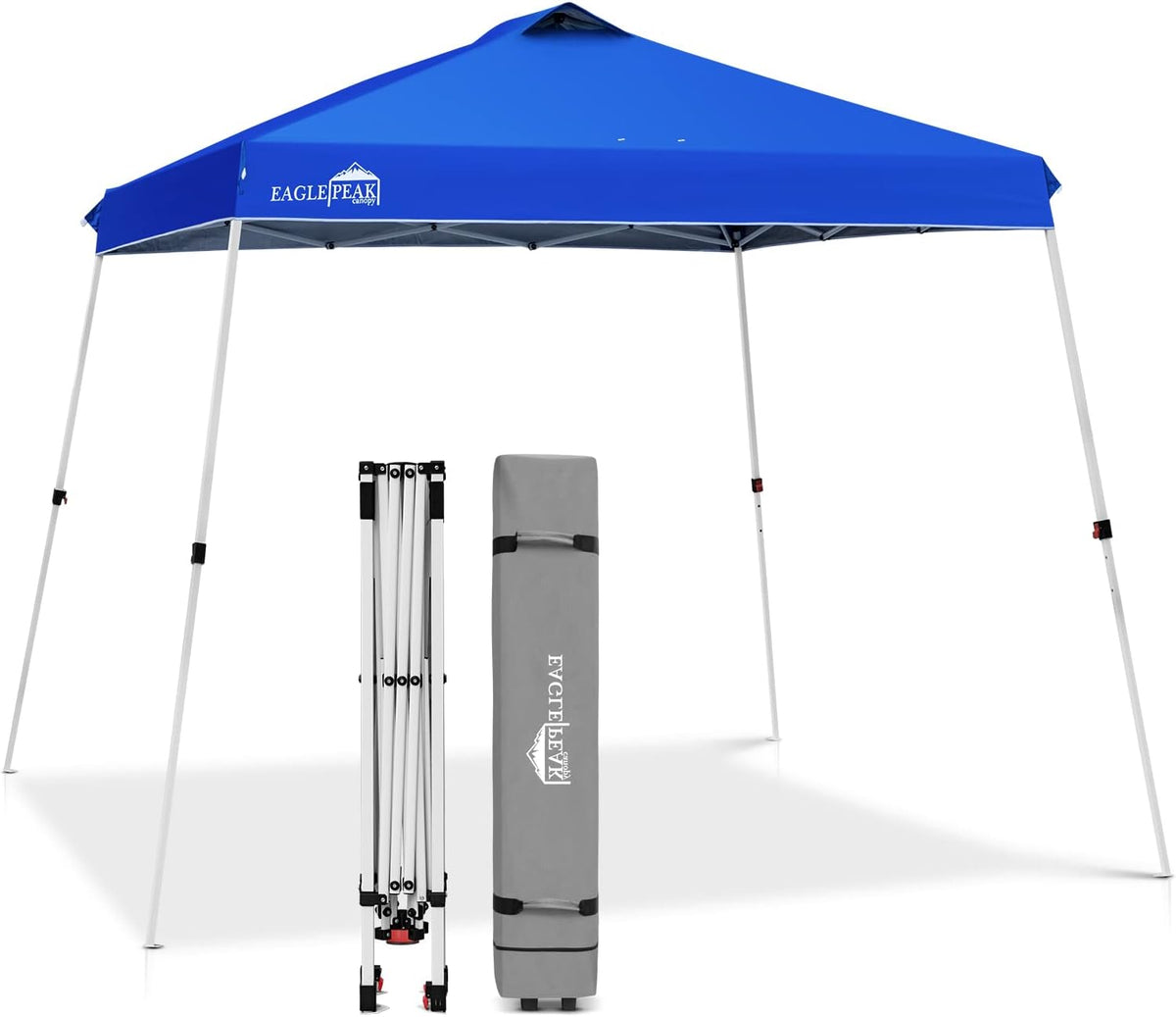 10' x 10' Slant Leg Pop-up Canopy Tent with 64 Square Feet of Shade (Blue) P3727
