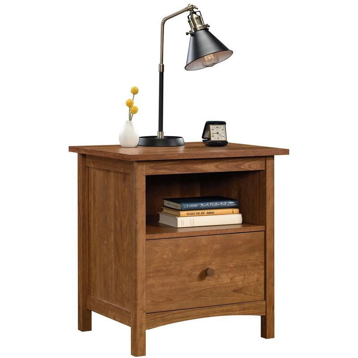 Cherry Finish Nightstand with Drawer Y881