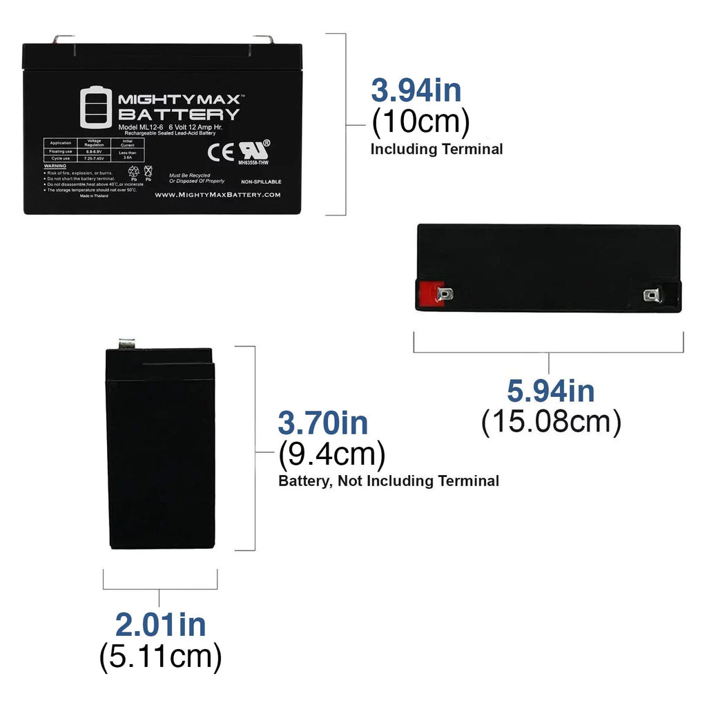 12V 12AH SLA Battery 10 Pack D910052