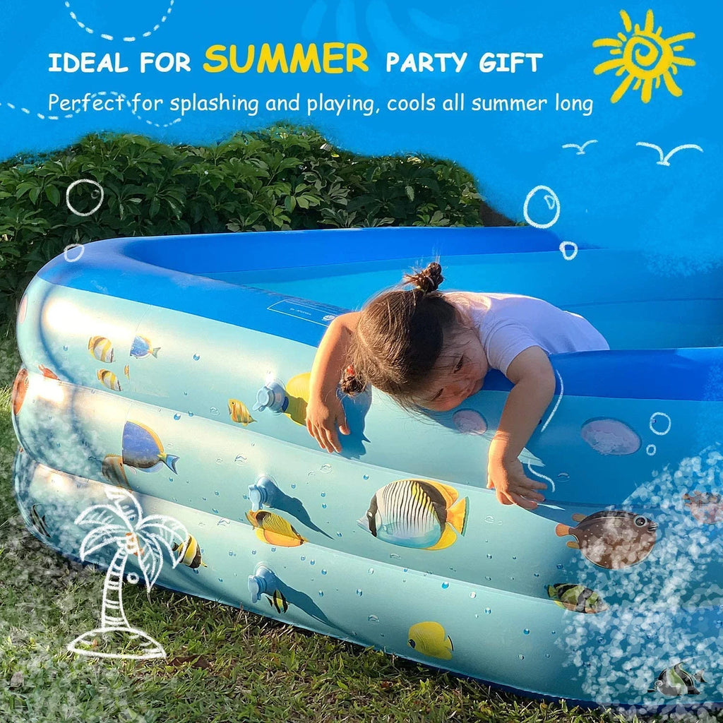 Inflatable Pool 9.83 x 6 x 1.83 ft Rectangular Thickened T415