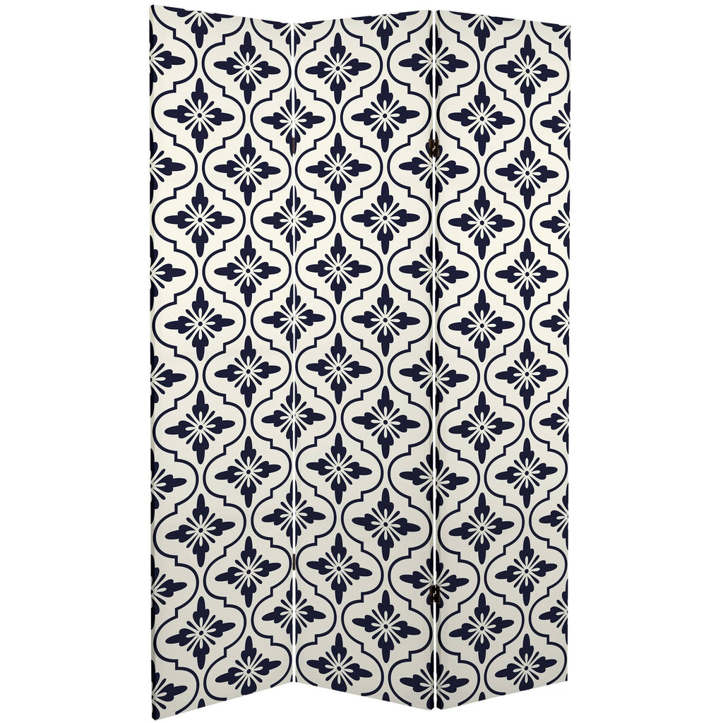 6 ft. Tall Double Sided Canvas Room Divider Q34741