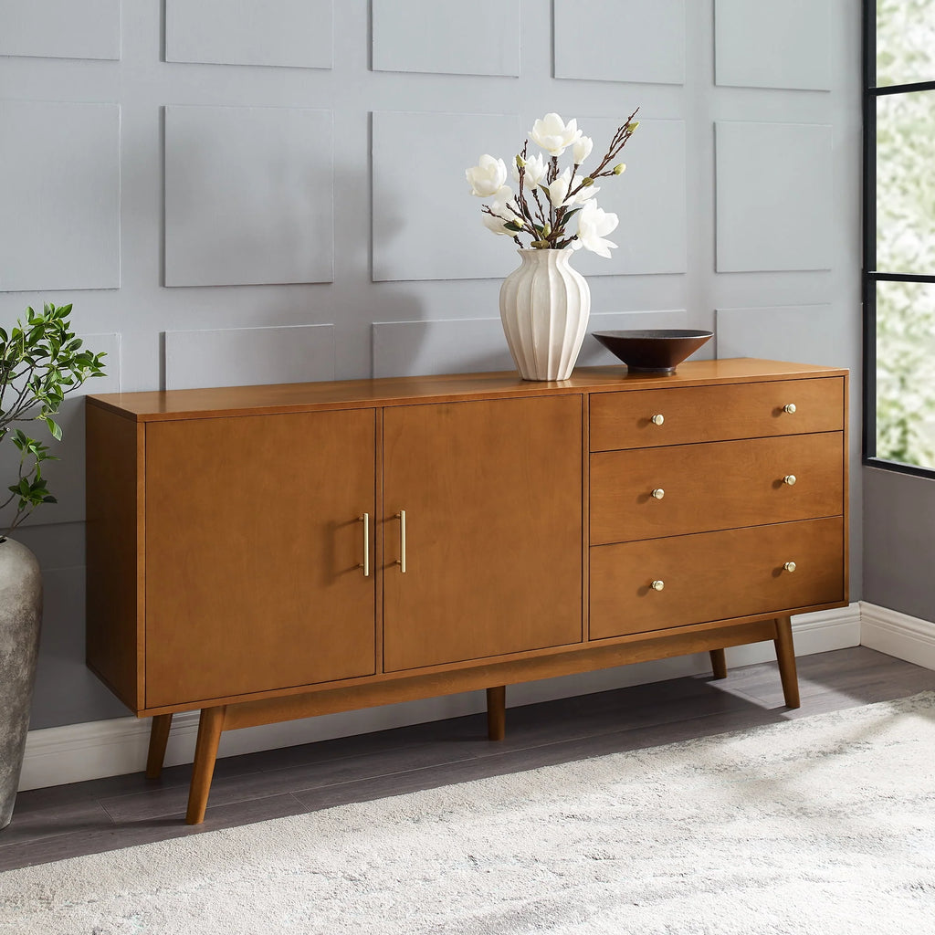 Mid Century 3-Drawer and 2-Door Sideboard C4830