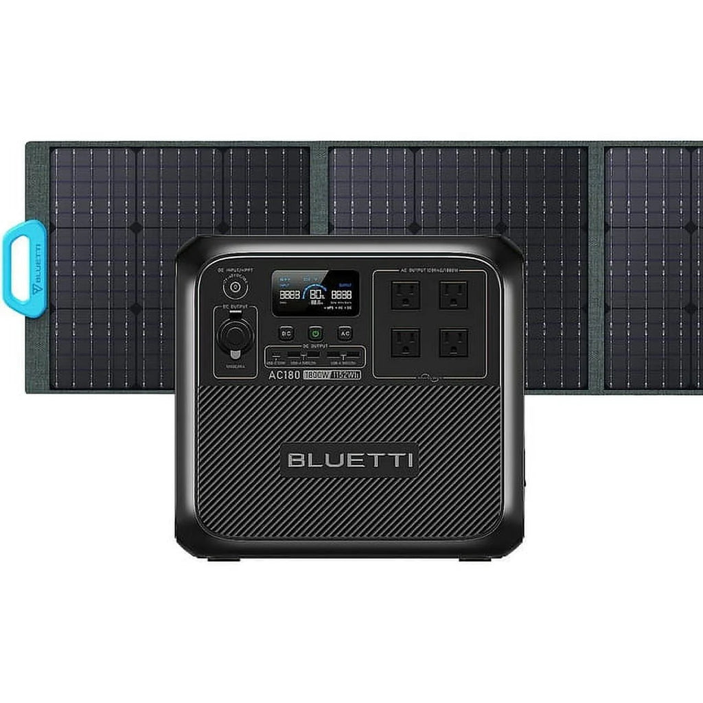 1152Wh LiFePO4 Portable Power Station with 200W Solar Panel U53468