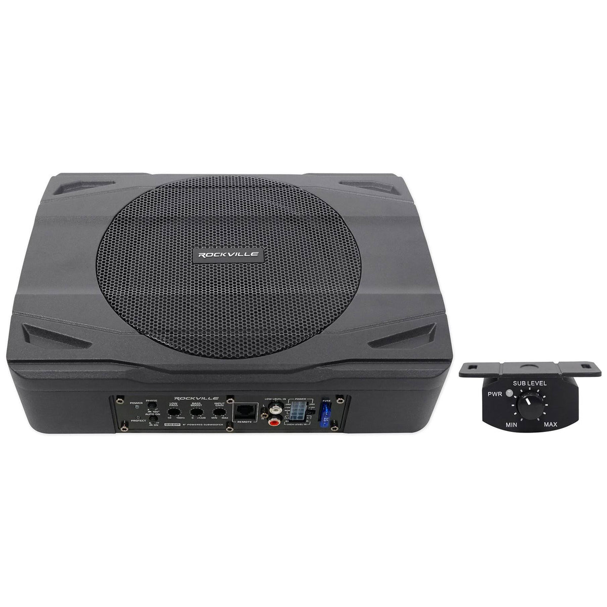 400W 8" Slim Under-seat Powered Car Subwoofer D347269
