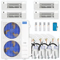 48,000 BTU 4 Zone Ceiling Cassette Ductless Air Conditioner and Heat Pump H1577