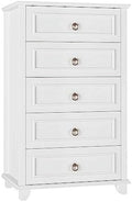 White 5 Drawer Wood Dresser A647103