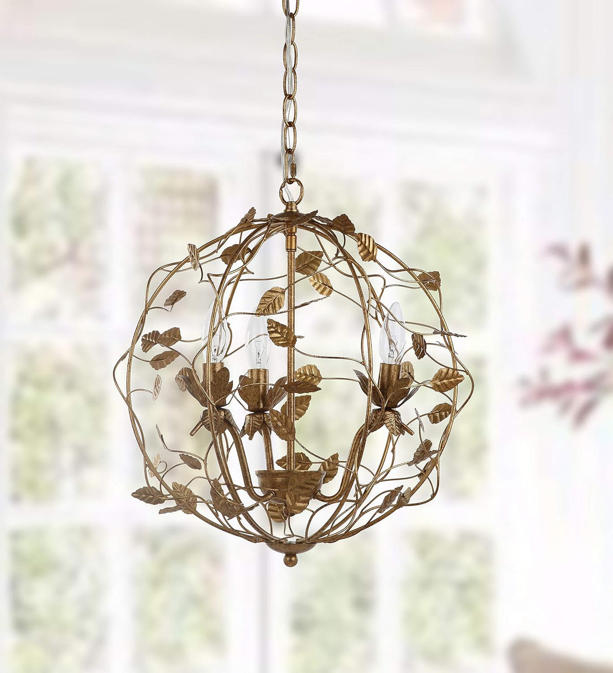Gold Leaf Chandelier F389758