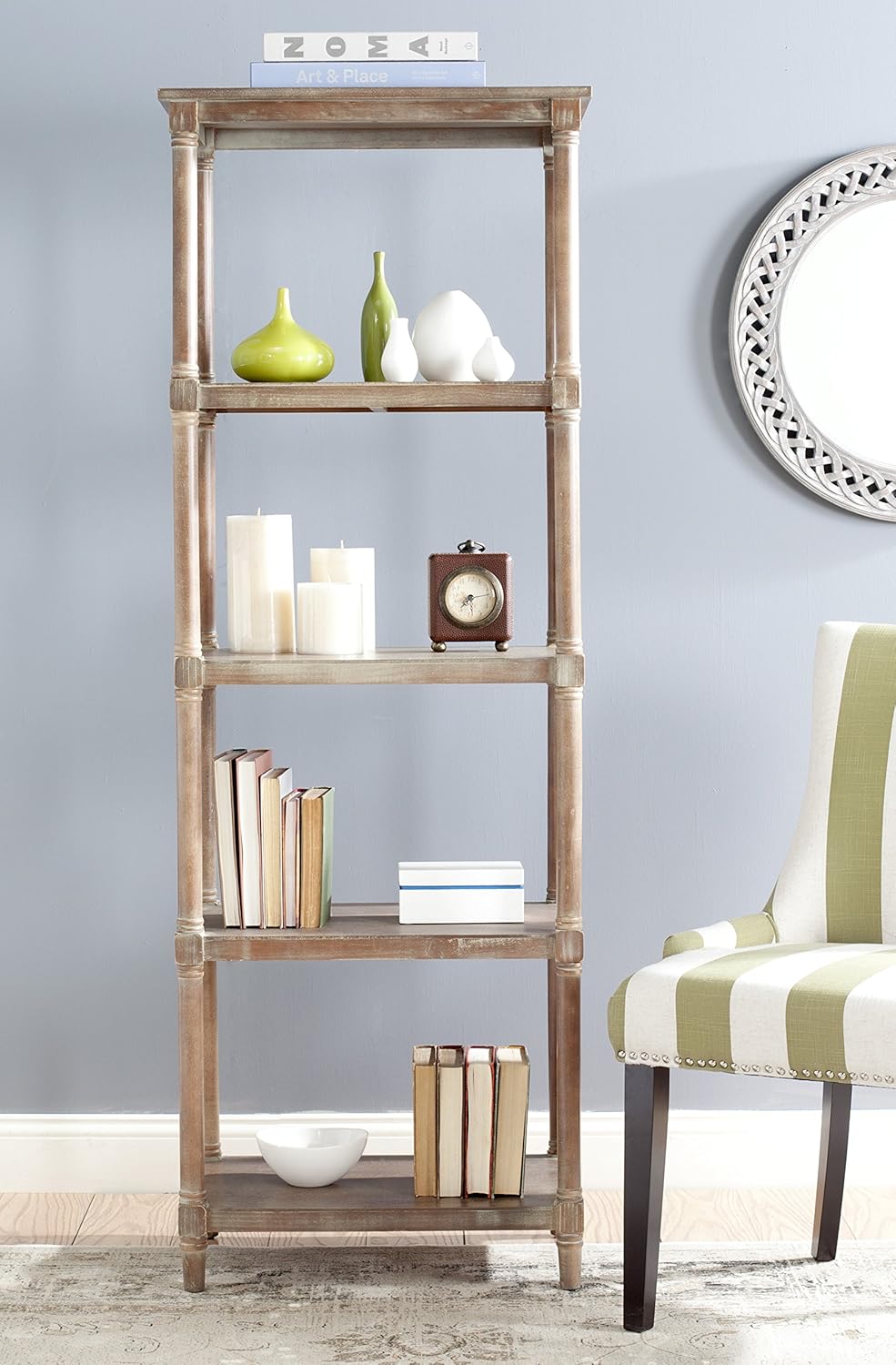Grey 5 Tier Bookcase G3872
