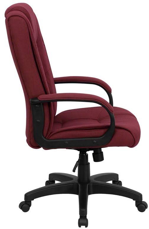 Burgundy Fabric Executive Office Chair I214809