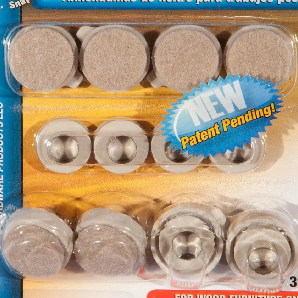 Beige Round Furniture Pads 8 Count U4419