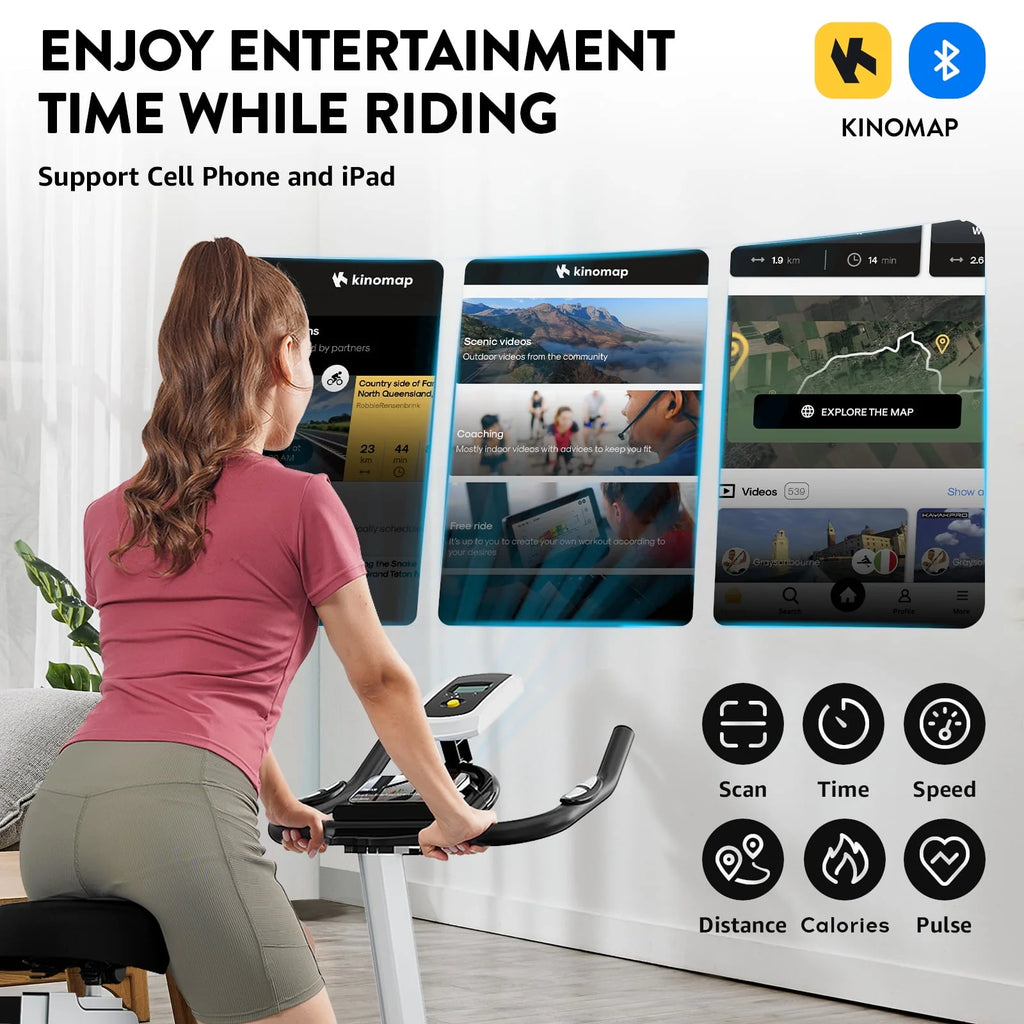 Indoor Cycling Bike Magnetic Stationary Exercise Bike 40lbs Flywheel Y758