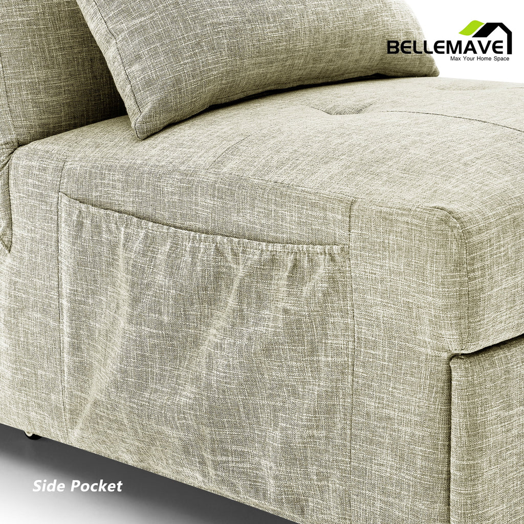 4 in 1 Folding Sofa Bed with 1 Pillow and Side Pocket W985