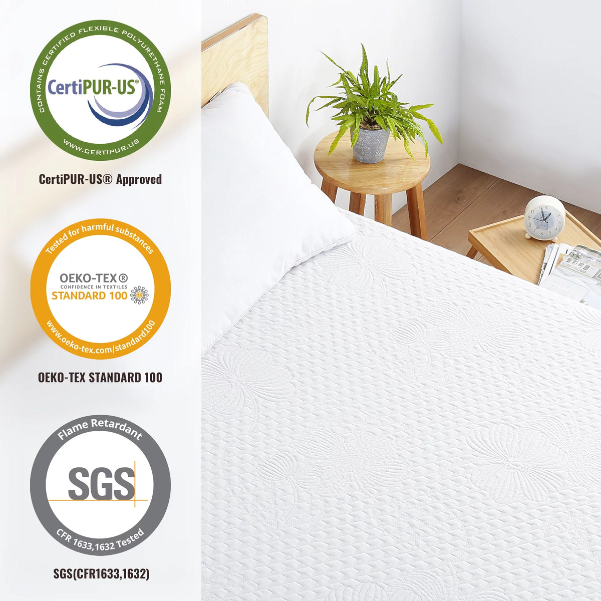 10'' Gel Memory Foam Mattress, Twin, Blue M3398