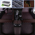 Custom Car Floor Mats Full Coverage Liner Front ＆ Rear Set Black red X376347