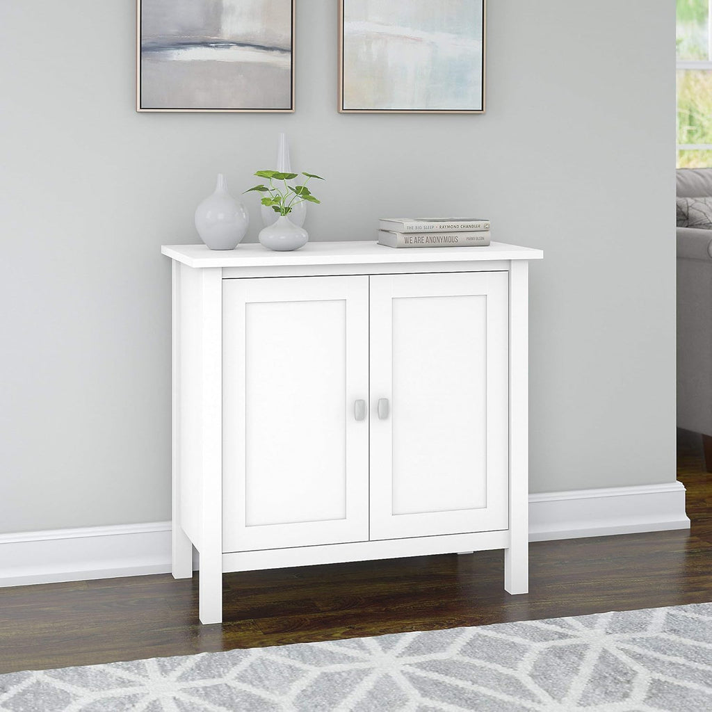 Pure White Accent Storage Cabinet with Doors O1376