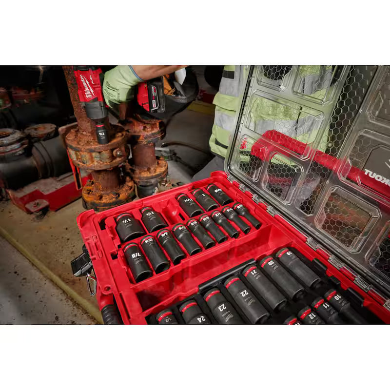 1/2 in. Drive Metric and SAE Deep Well Impact Socket Set (31-Piece) N927