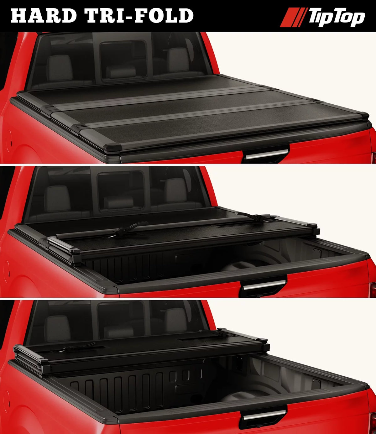 Tri-Fold Hard Tonneau Cover Truck Bed FRP On Top 5.5ft Bed P36755