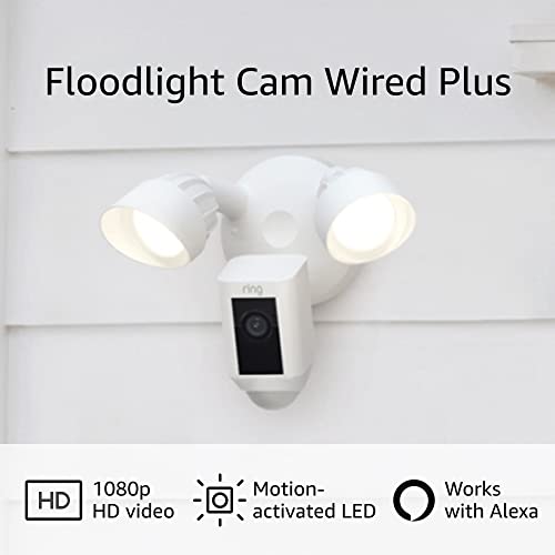Wired Floodlight Cam with 1080p HD Video V6955