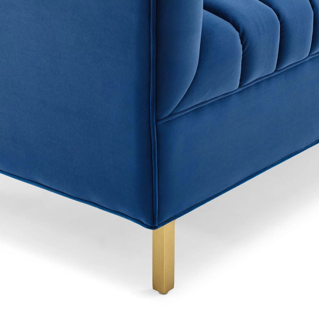 Channel Tufted Performance Velvet Loveseat Y158560
