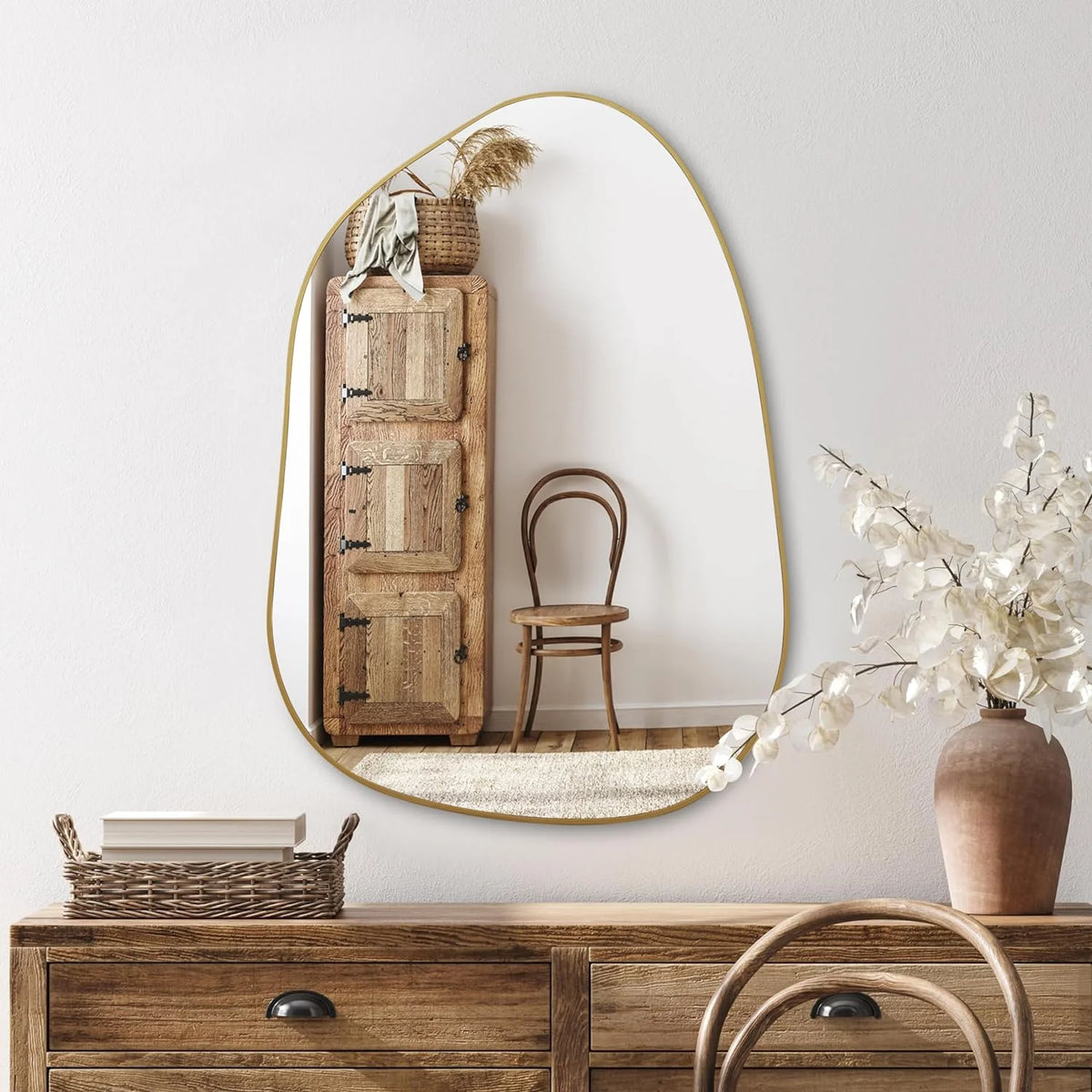 Irregular Asymmetrical Wall Mirror X2914