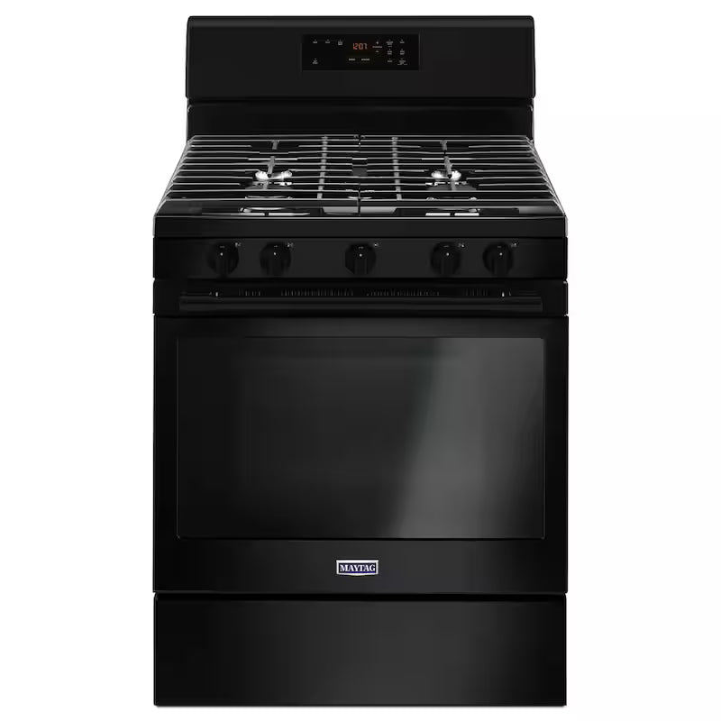 Gas Range with 5th Oval Burner in Black F972