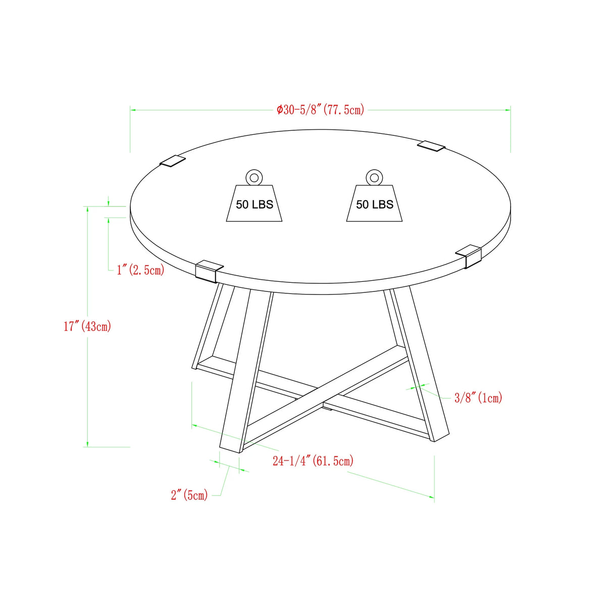 Grey Wash Coffee Table X143060