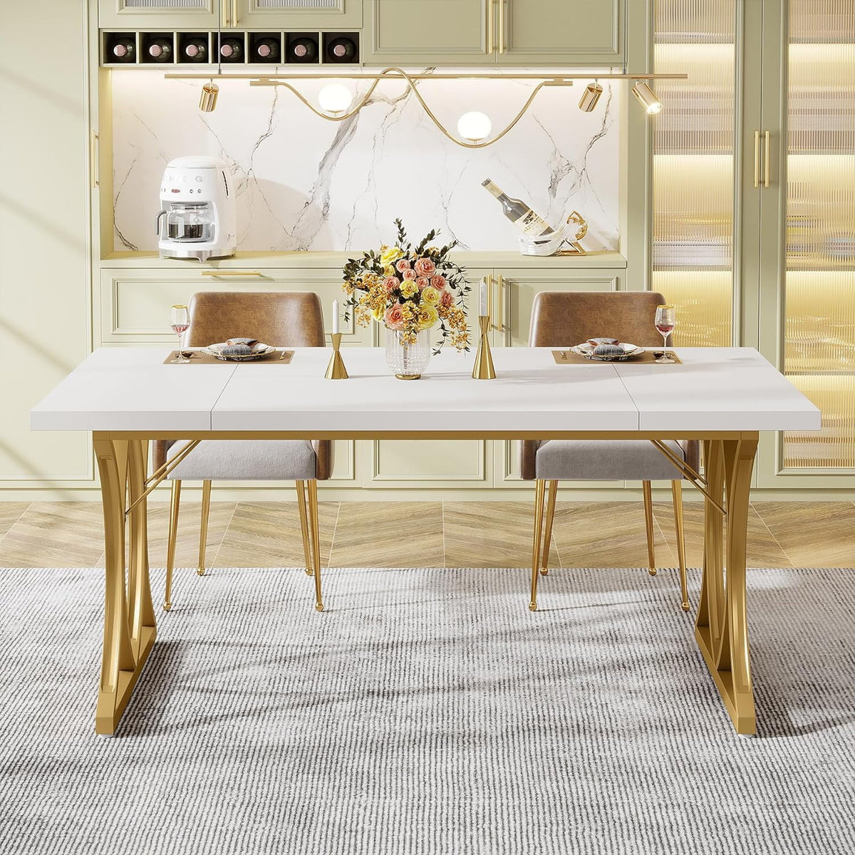 62.9 Inch Dining Table for 4-6 People H7890