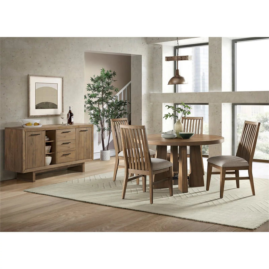 Wood Slat Back Chair Set of 2 Y425