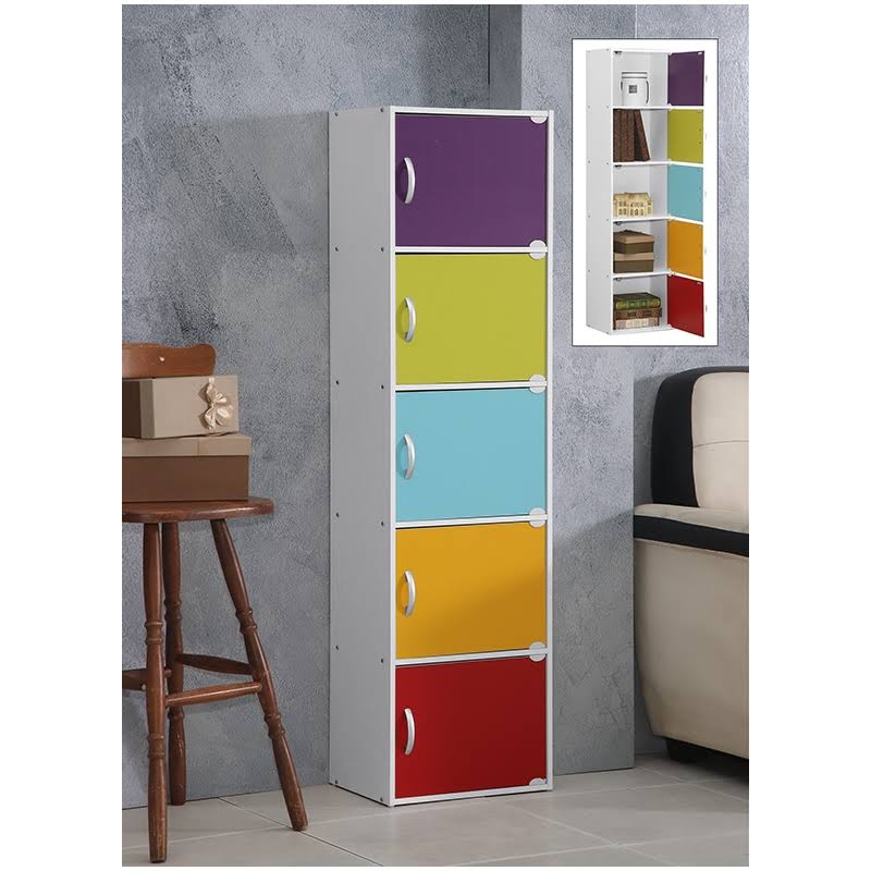 5 Door 5 Shelf Bookcase N65433