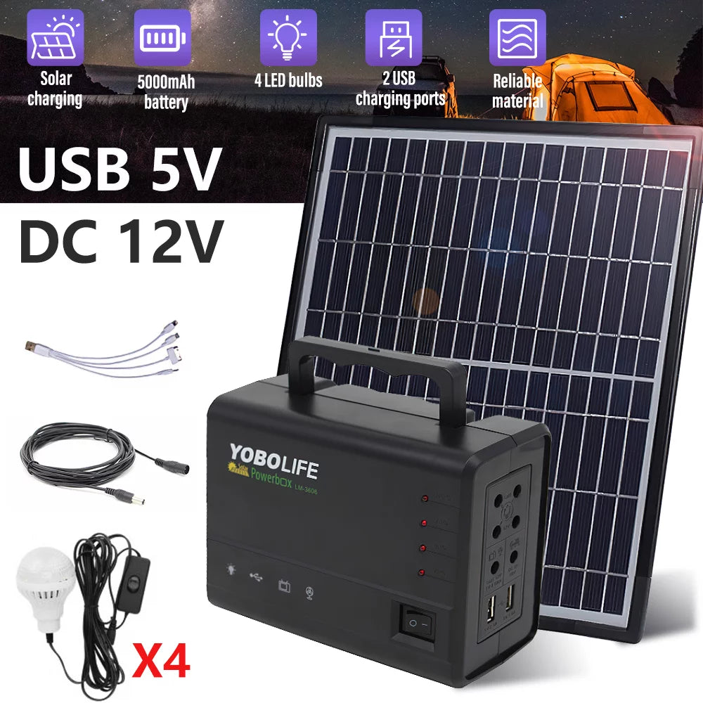 Portable Power Station Kit with 4 Bulbs S262011