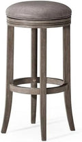 Eva Stool Weathered Oak Finish Vegan Leather B983527