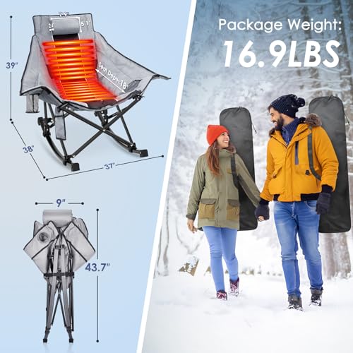 XL Oversized Heated Rocking Camping Chair R485