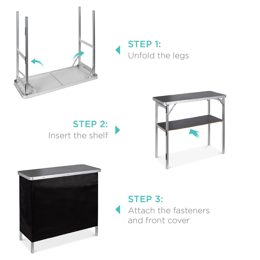 Portable Pop-Up Bar Table with Carrying Case U552310