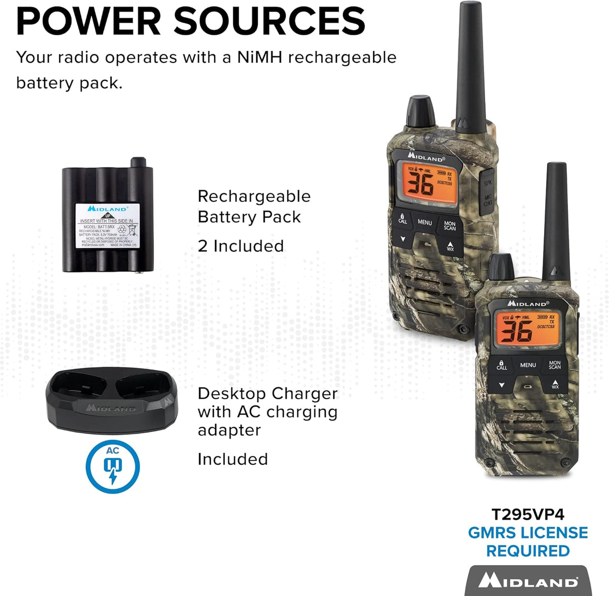 Camo Two Way Radio with NOAA Weather Scan U4673