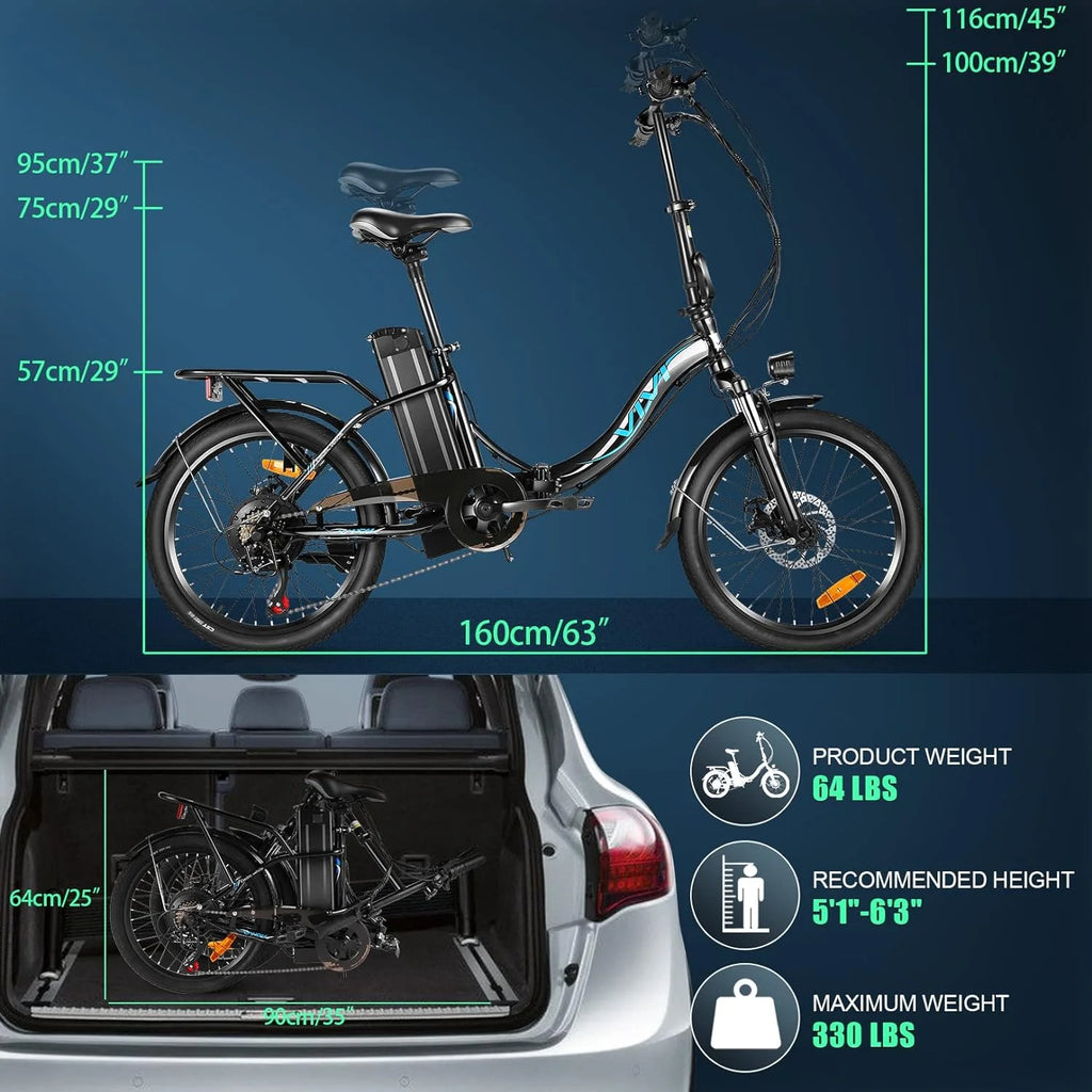 20 Folding Electric Cruiser Bike 500W Step-Through F231